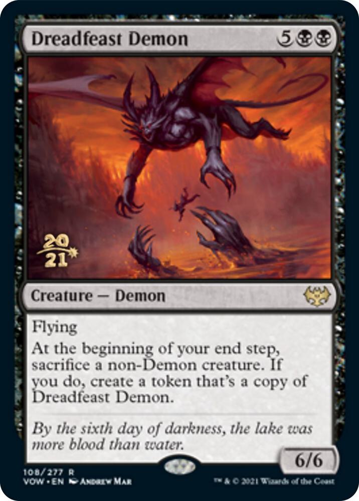 Dreadfeast Demon 108 (Prerelease Cards)  - Foil | Good Games Adelaide SA