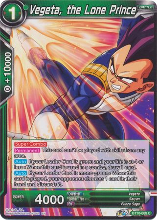 Vegeta, the Lone Prince [BT10-068] | Good Games Adelaide SA