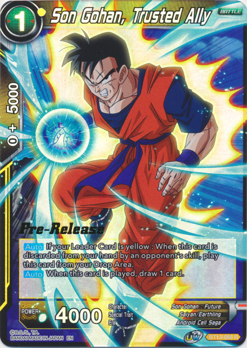 Son Gohan, Trusted Ally (BT13-098) [Supreme Rivalry Prerelease Promos] | Good Games Adelaide SA