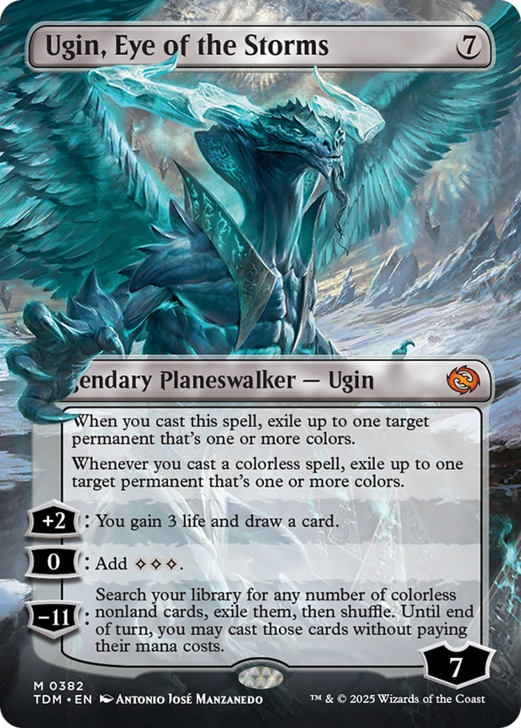 Ugin, Eye of the Storms (Borderless) [Tarkir: Dragonstorm] | Good Games Adelaide SA