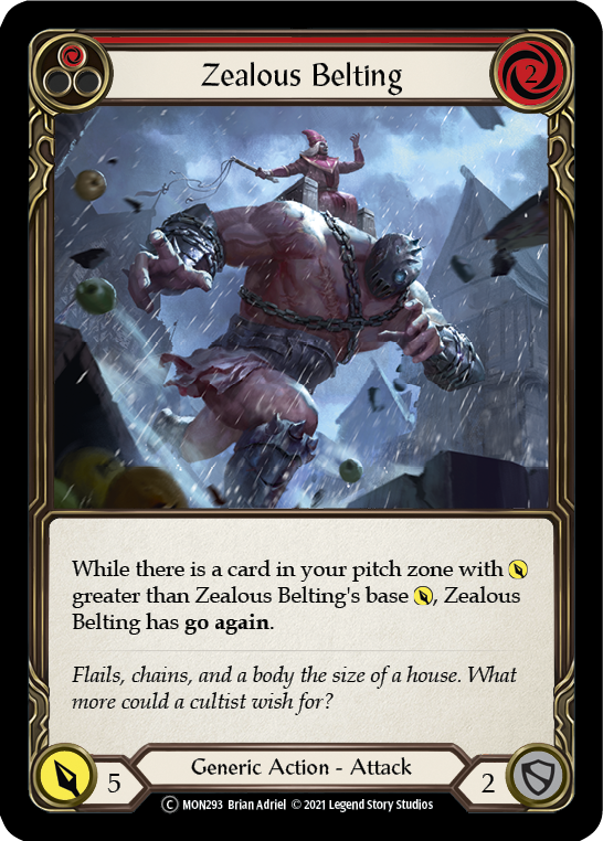 Zealous Belting (Red) [U-MON293-RF] Unlimited Rainbow Foil | Good Games Adelaide SA