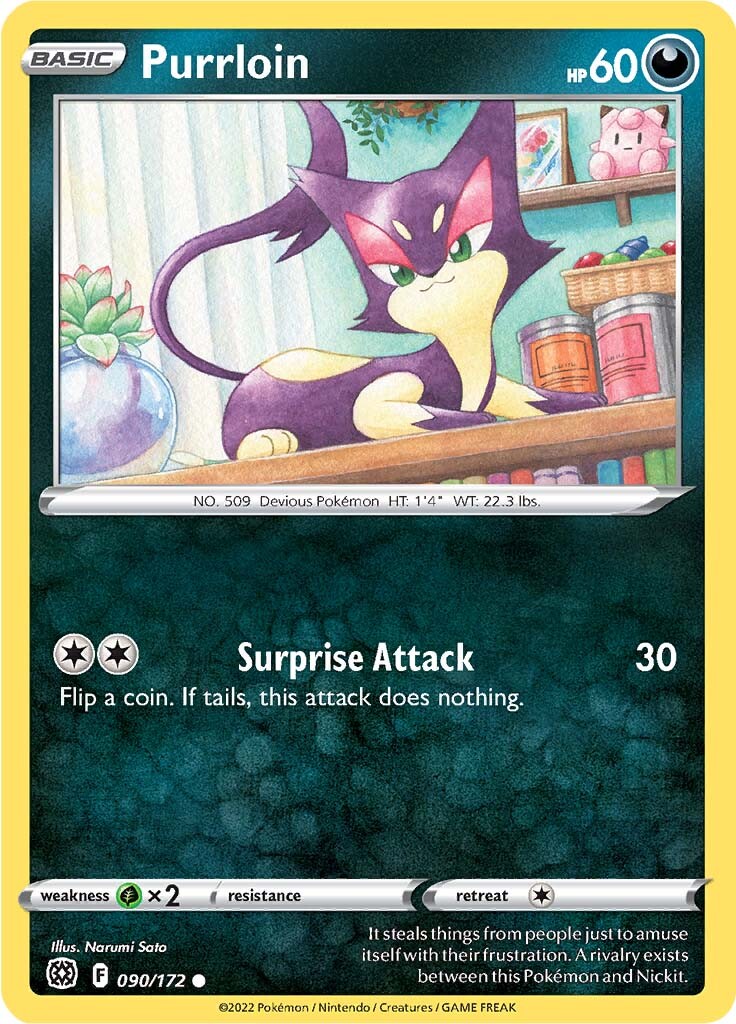 Purrloin (090/172) [Sword & Shield: Brilliant Stars] | Good Games Adelaide SA