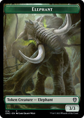 Human Soldier // Elephant Double-Sided Token [Phyrexia: All Will Be One Commander Tokens] | Good Games Adelaide SA