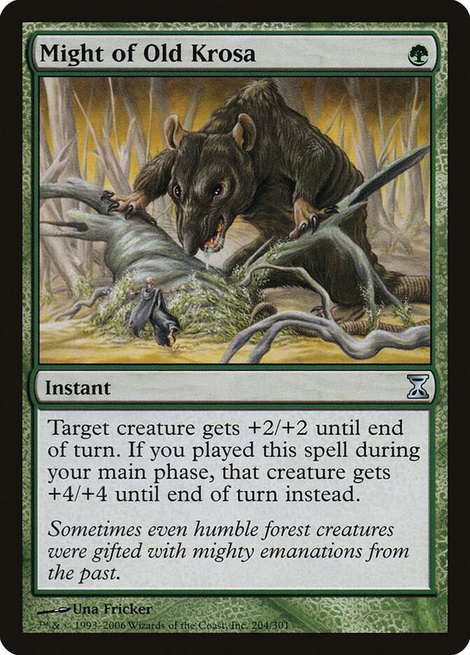 Might of Old Krosa 204 (Time Spiral)  - Foil | Good Games Adelaide SA
