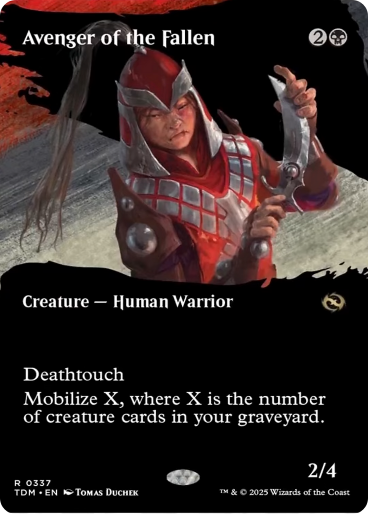 Avenger of the Fallen (Borderless) [Tarkir: Dragonstorm] | Good Games Adelaide SA