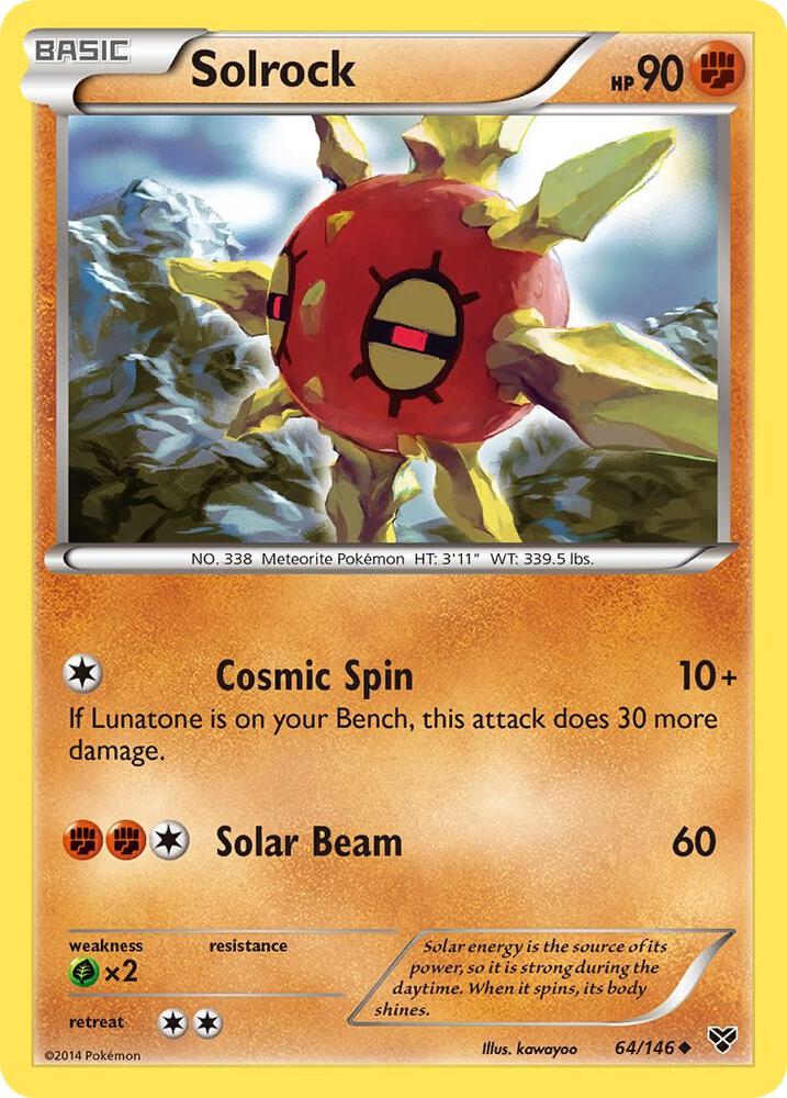 Solrock 64/146 (XY Base Set)  | Good Games Adelaide SA