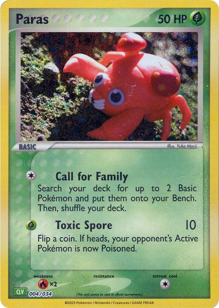 Paras 004/034 (Trading Card Game Classic)  - Holofoil | Good Games Adelaide SA