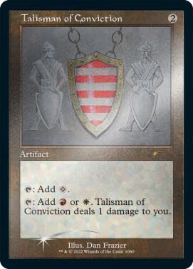 Talisman of Conviction Retro Frame Foil Etched 1060 (Secret Lair Drop Series)  - Foil | Good Games Adelaide SA