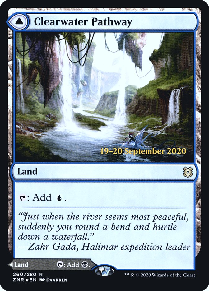 Clearwater Pathway // Murkwater Pathway  [Zendikar Rising Prerelease Promos] | Good Games Adelaide SA