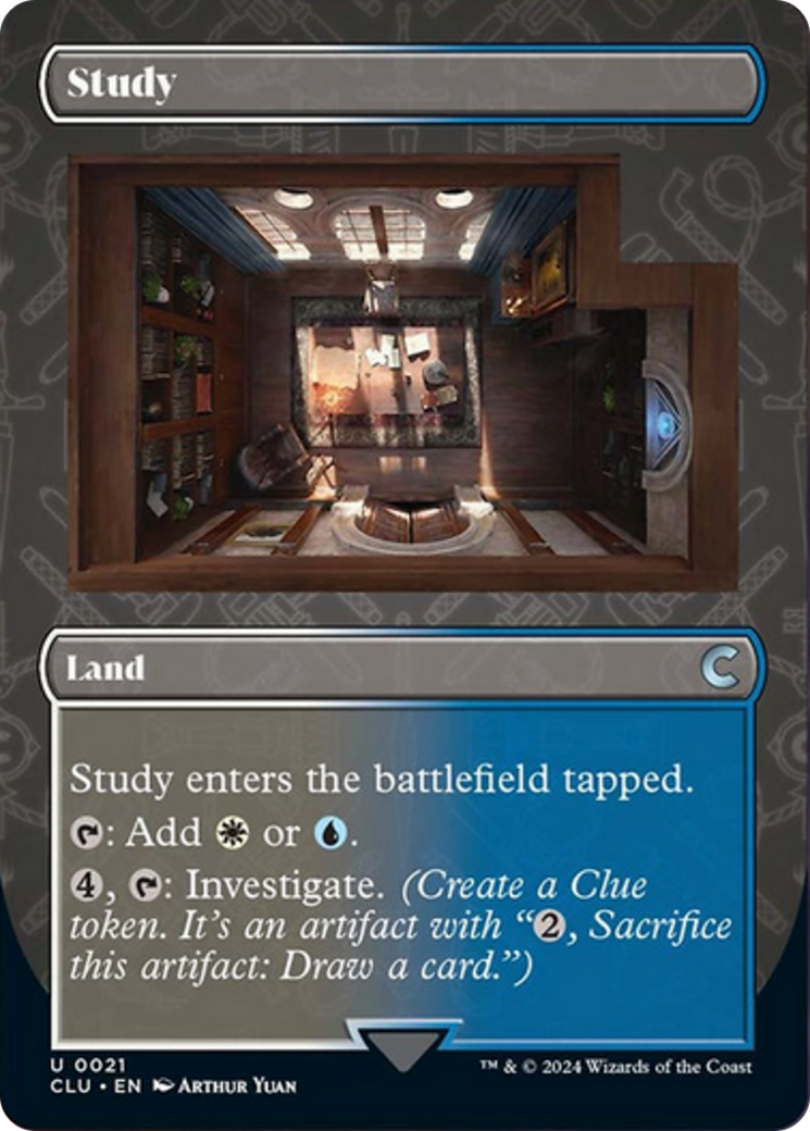 Study (Borderless) [Ravnica: Clue Edition] | Good Games Adelaide SA