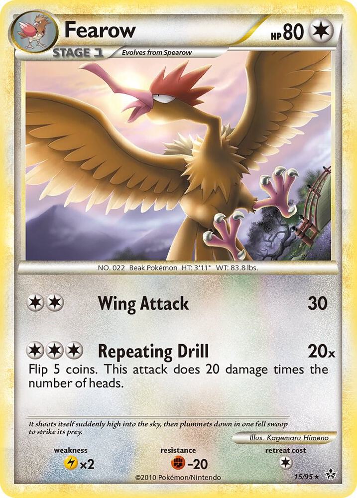 Fearow 15/95 (Unleashed)  - Reverse Holofoil | Good Games Adelaide SA