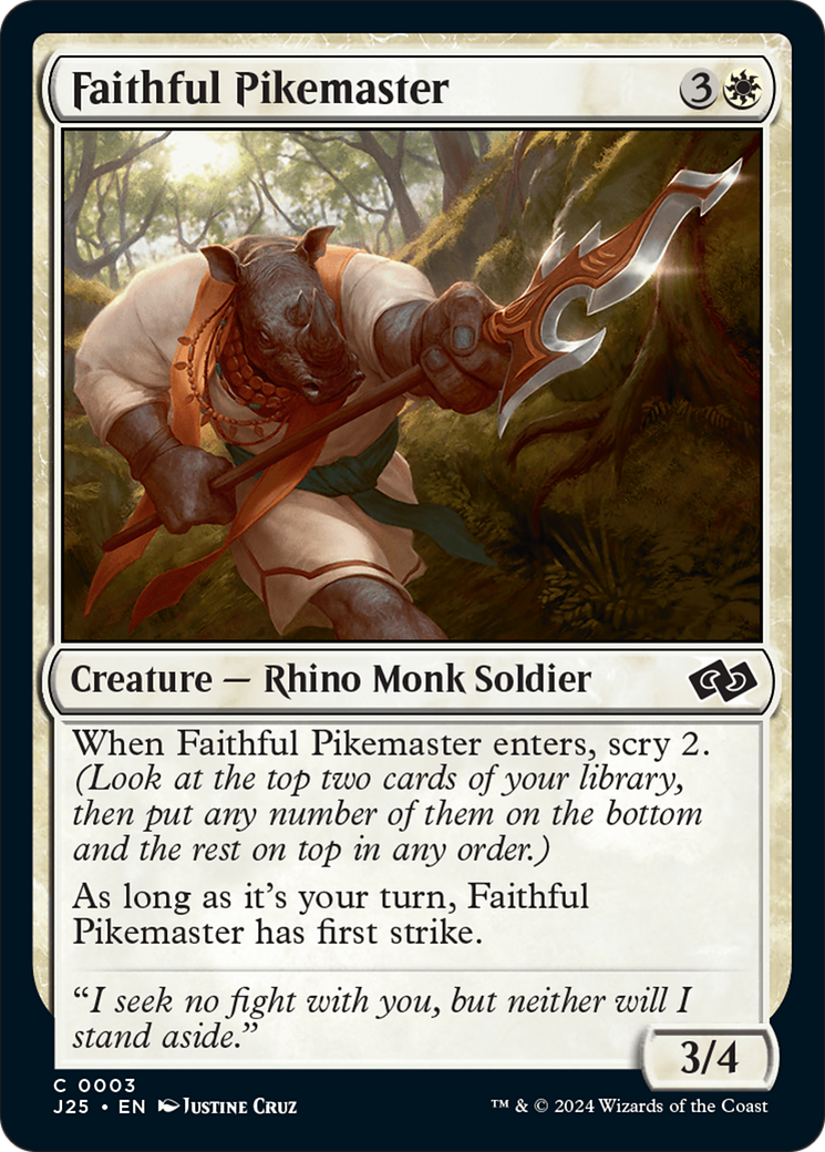 Faithful Pikemaster [Foundations Jumpstart] | Good Games Adelaide SA