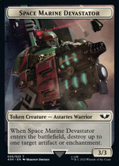 Soldier (002) // Space Marine Devastator Double-sided Token (Surge Foil) [Universes Beyond: Warhammer 40,000 Tokens] | Good Games Adelaide SA