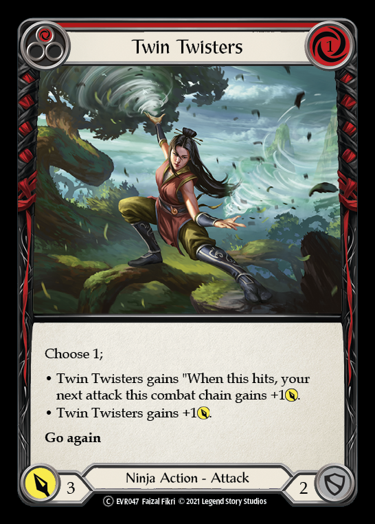 Twin Twisters (Red) [EVR047] (Everfest)  1st Edition Rainbow Foil | Good Games Adelaide SA