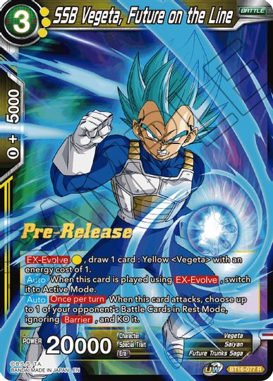 SSB Vegeta, Future on the Line (BT16-077) [Realm of the Gods Prerelease Promos] | Good Games Adelaide SA
