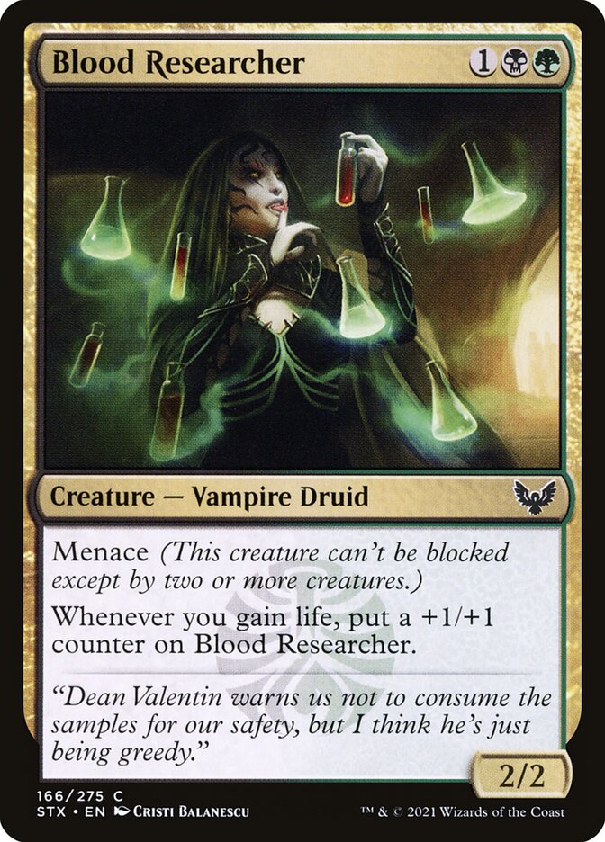 Blood Researcher 166 (Strixhaven: School of Mages)  - Foil | Good Games Adelaide SA
