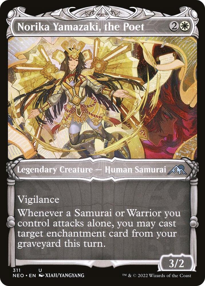 Norika Yamazaki, the Poet 311 (Kamigawa: Neon Dynasty)  - Showcase Foil | Good Games Adelaide SA