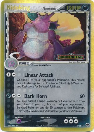 Nidoking (6/101) (Delta Species) (Stamped) [EX: Dragon Frontiers] | Good Games Adelaide SA