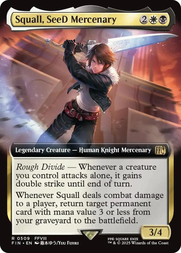 Squall, SeeD Mercenary 509/309 (FINAL FANTASY)  - Extended Art Foil | Good Games Adelaide SA