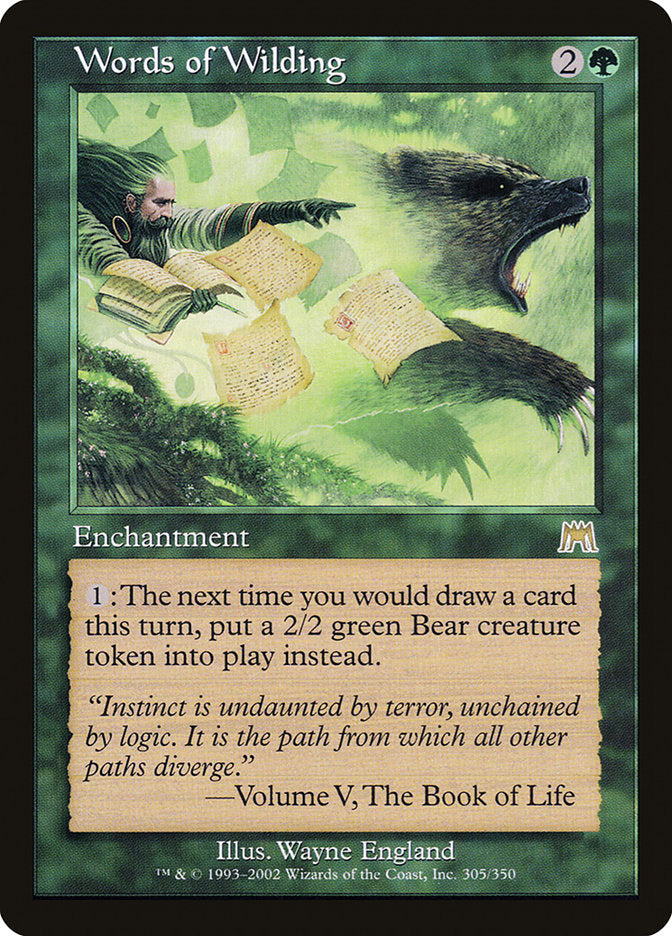 Words of Wilding 305 (Onslaught)  - Foil | Good Games Adelaide SA