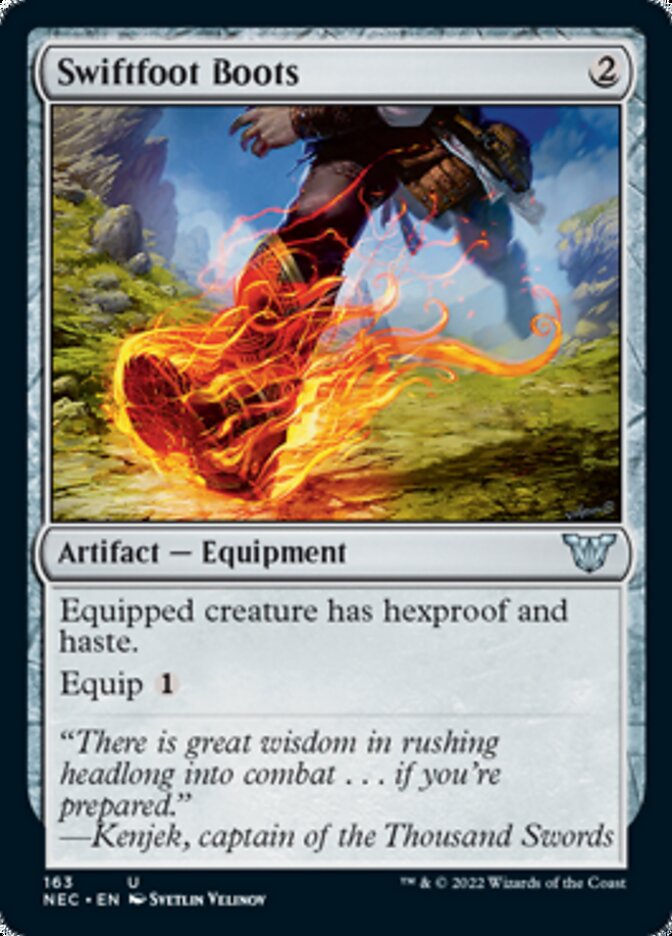 Swiftfoot Boots [Kamigawa: Neon Dynasty Commander] | Good Games Adelaide SA