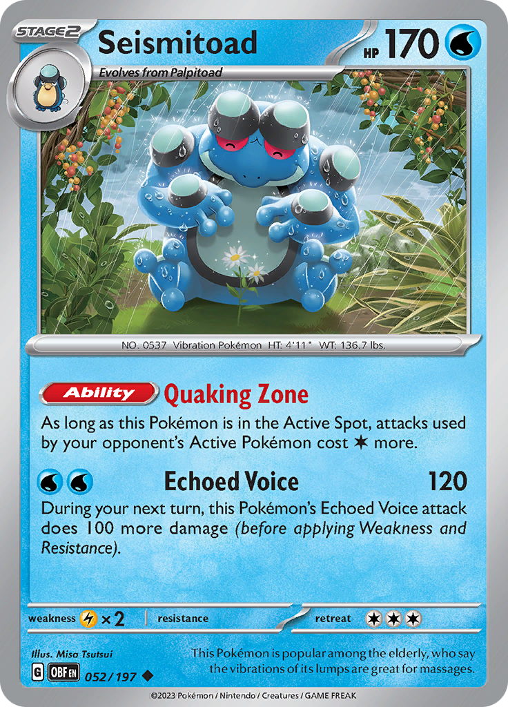Seismitoad (052/197) [Scarlet & Violet: Obsidian Flames] | Good Games Adelaide SA
