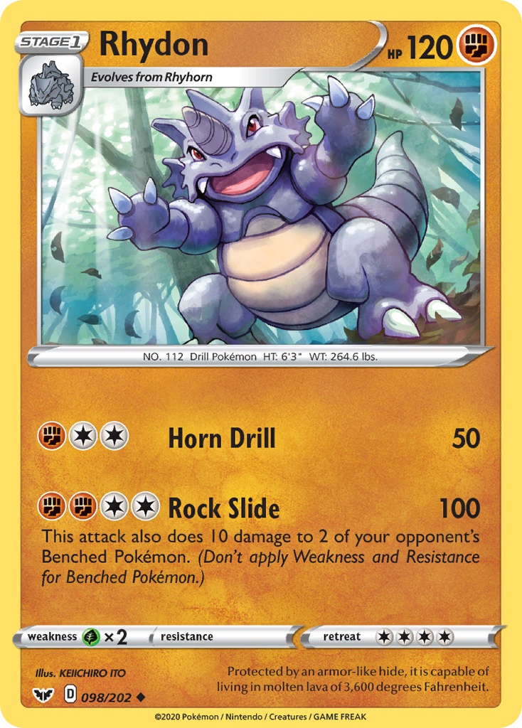 Rhydon (098/202) [Sword & Shield: Base Set] | Good Games Adelaide SA