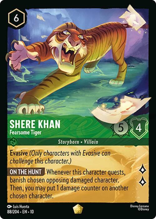 Shere Khan Fearsome Tiger 88/204 (Whispers in the Well)  - Cold Foil | Good Games Adelaide SA