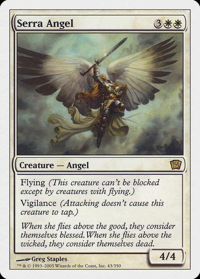 Serra Angel (9th Edition) [Oversize Cards] | Good Games Adelaide SA