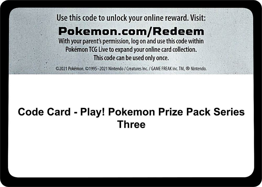 Code Card Play Pokemon Prize Pack Series Three  (Prize Pack Series Cards)  | Good Games Adelaide SA