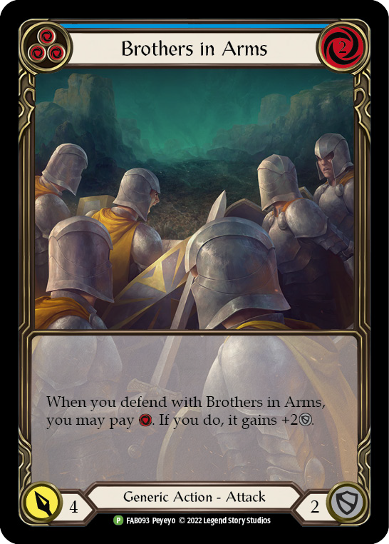Brothers in Arms (Blue) [FAB093] (Promo)  Rainbow Foil | Good Games Adelaide SA