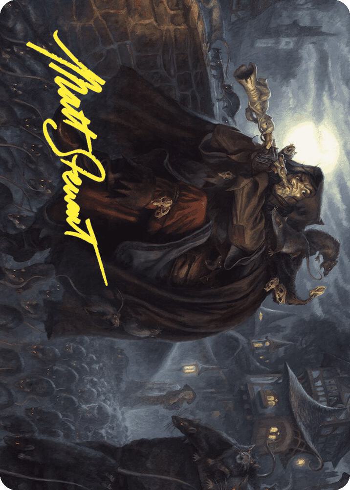 Totentanz Swarm Piper Art Card Gold Stamped Signature 33 (Art Series: Wilds of Eldraine)  | Good Games Adelaide SA