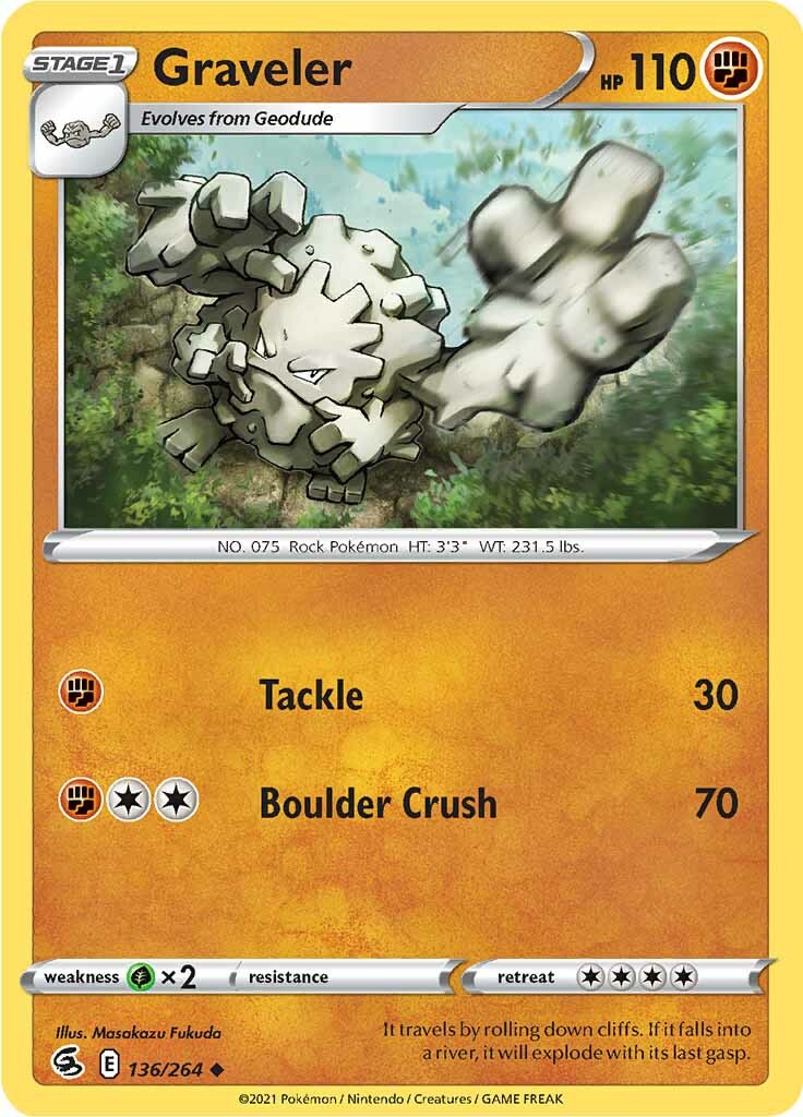 Graveler (136/264) [Sword & Shield: Fusion Strike] | Good Games Adelaide SA