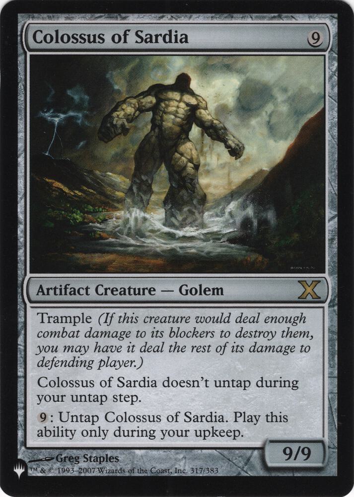 Colossus of Sardia 317/383 (The List Reprints)  | Good Games Adelaide SA