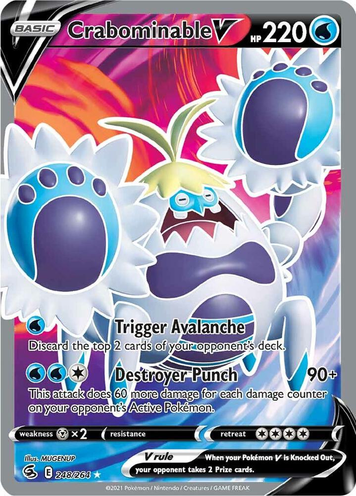 Crabominable V Full Art 248/264 (SWSH08: Fusion Strike)  - Holofoil | Good Games Adelaide SA