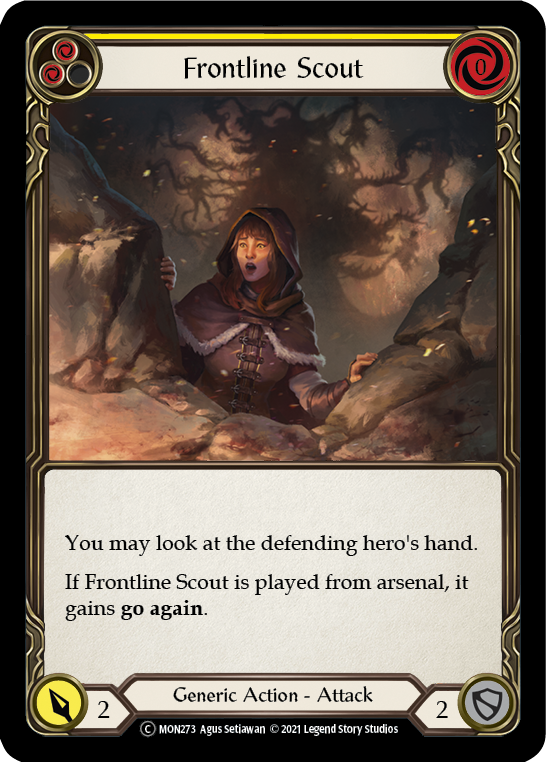 Frontline Scout (Yellow) [U-MON273-RF] Unlimited Rainbow Foil | Good Games Adelaide SA