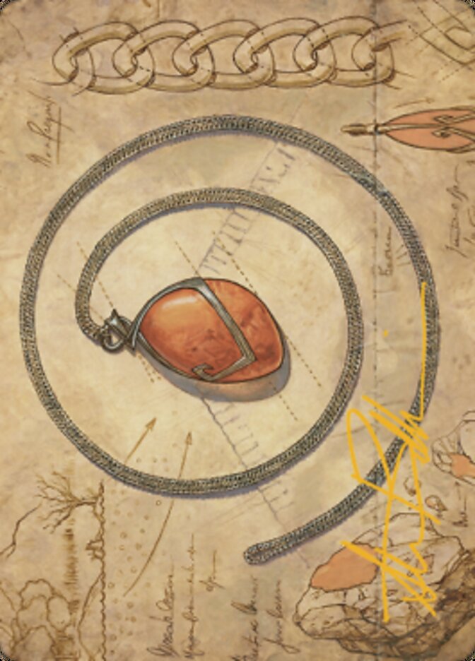 Mox Amber Art Card (Gold-Stamped Signature) [The Brothers' War Art Series] | Good Games Adelaide SA