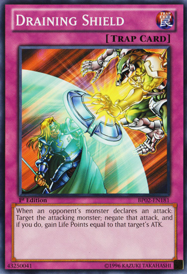 Draining Shield [BP02-EN181] Mosaic Rare | Good Games Adelaide SA