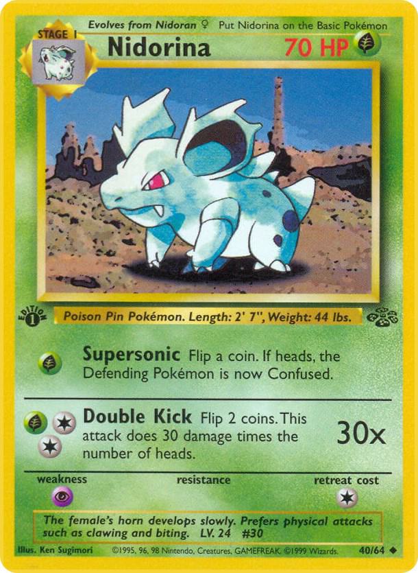 Nidorina 40/64 (Jungle)  - 1st Edition | Good Games Adelaide SA