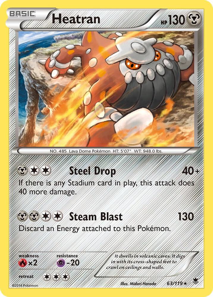 Heatran 63/119 (XY - Phantom Forces)  - Holofoil | Good Games Adelaide SA