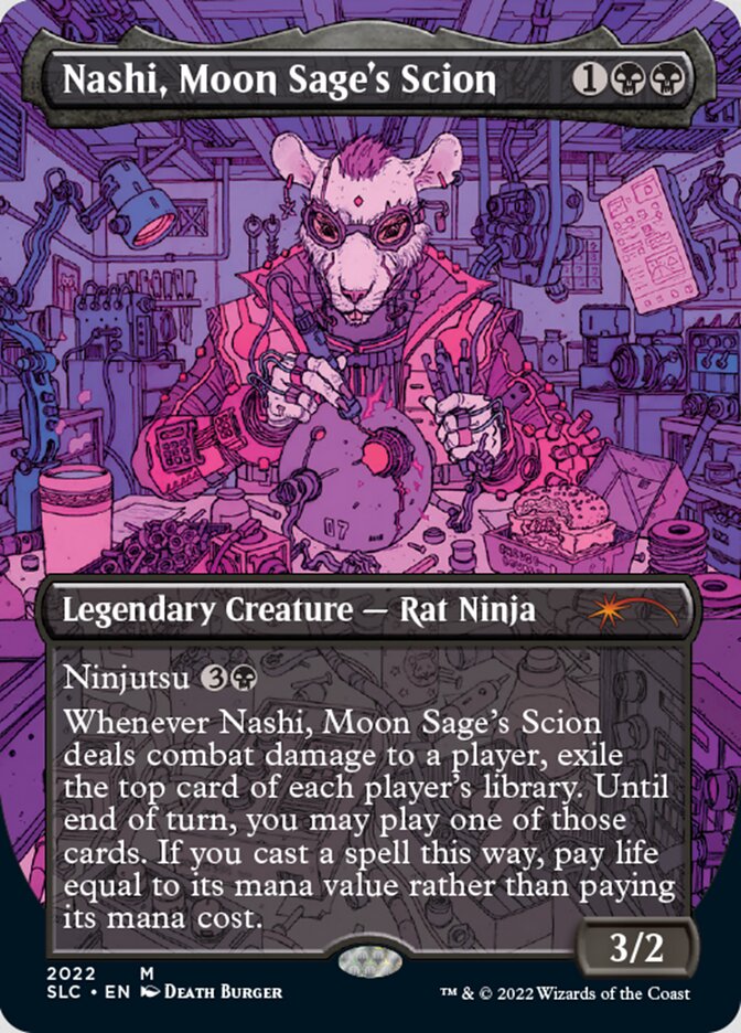 Nashi, Moon Sage's Scion (Borderless) [Secret Lair 30th Anniversary Countdown Kit] | Good Games Adelaide SA