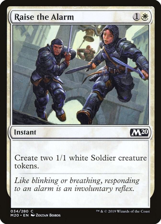Raise the Alarm 34 (Core Set 2020)  - Foil | Good Games Adelaide SA