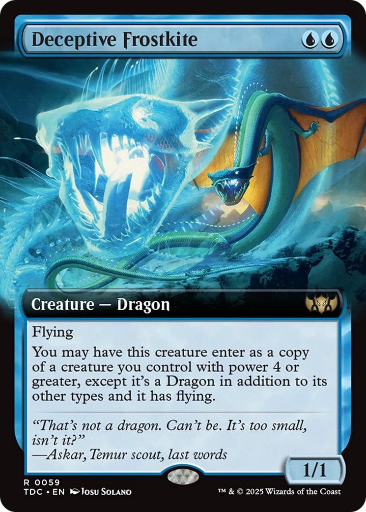 Deceptive Frostkite (Extended Art) [Tarkir: Dragonstorm Commander] | Good Games Adelaide SA