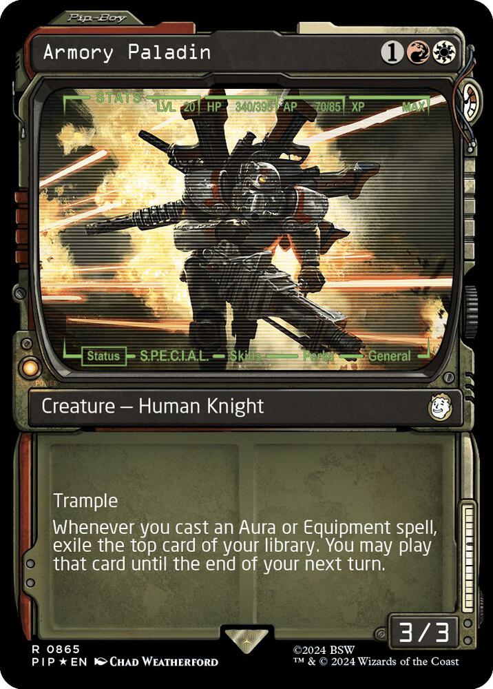 Armory Paladin Showcase Surge Foil 865 (Universes Beyond: Fallout)  - Foil | Good Games Adelaide SA