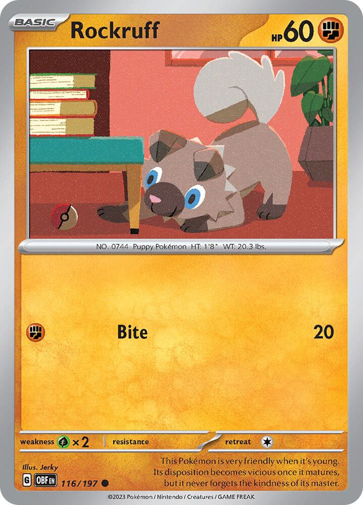 Rockruff 116/197 (SV03: Obsidian Flames)  | Good Games Adelaide SA