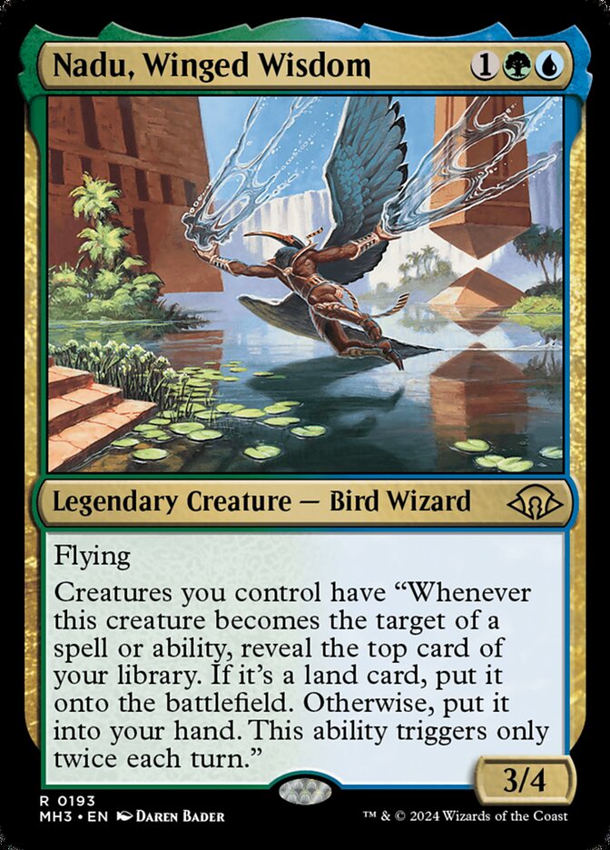 Nadu, Winged Wisdom 193 (Modern Horizons 3)  - Foil | Good Games Adelaide SA