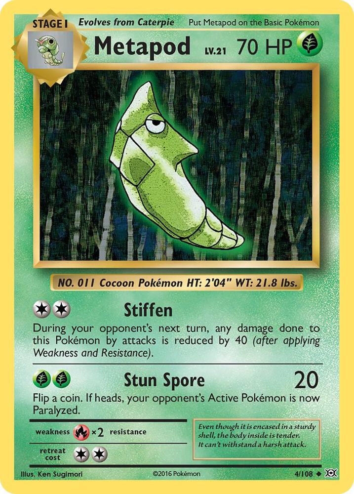 Metapod 4/108 (XY - Evolutions)  | Good Games Adelaide SA