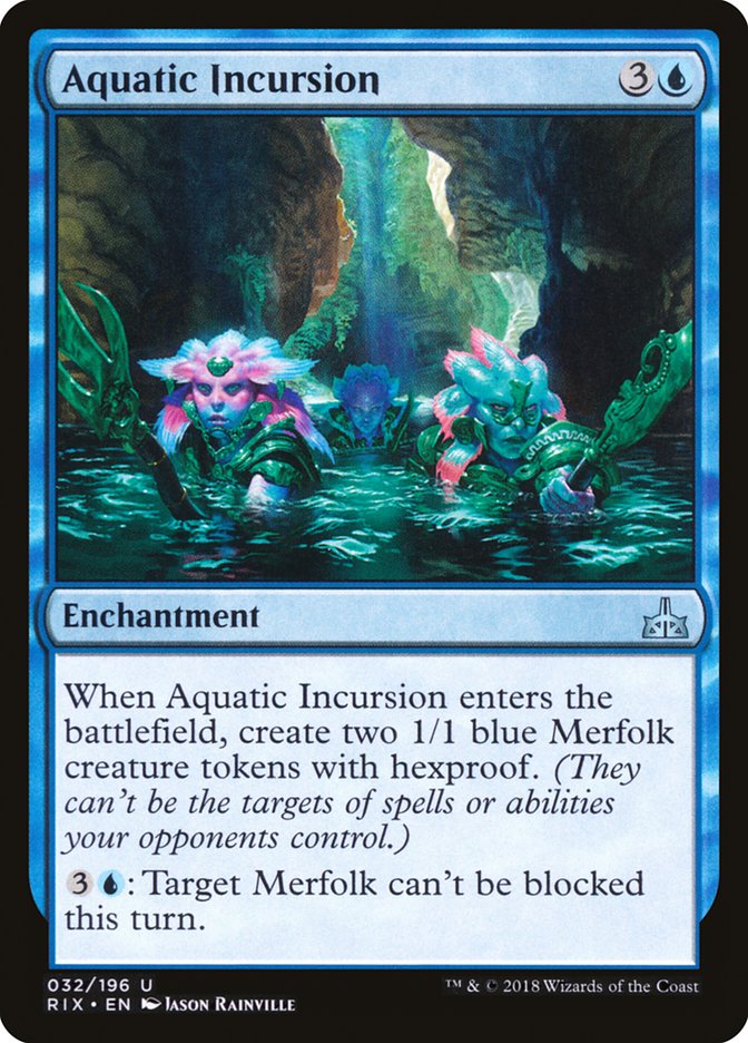 Aquatic Incursion 32 (Rivals of Ixalan)  - Foil | Good Games Adelaide SA