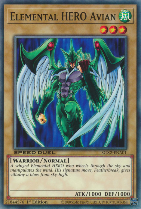 Elemental HERO Avian [SGX2-ENA01] Common | Good Games Adelaide SA