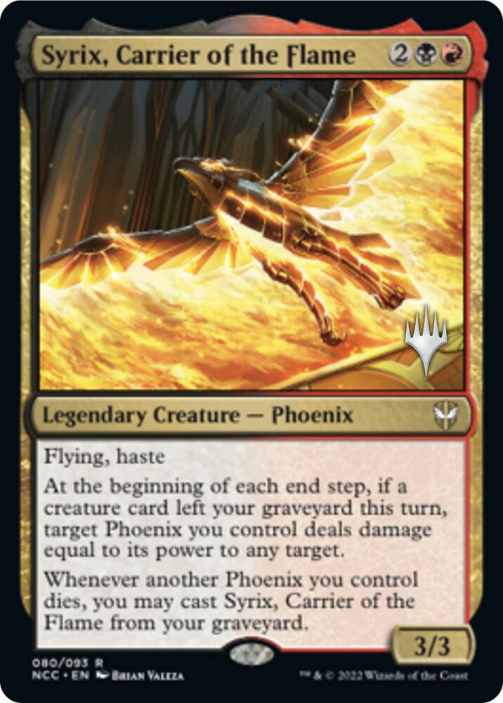 Syrix Carrier of the Flame 80 (Promo Pack: Streets of New Capenna)  - Foil | Good Games Adelaide SA